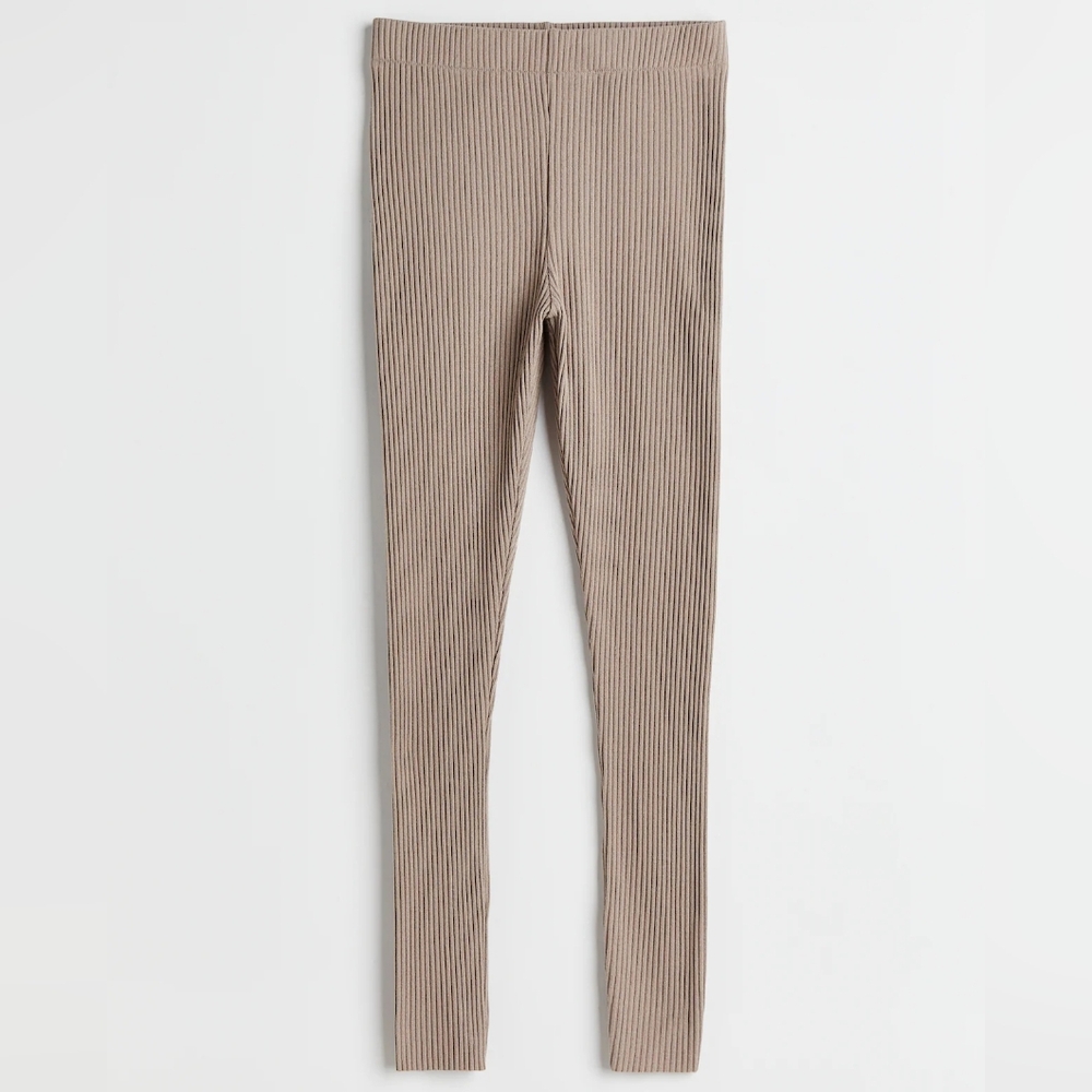 H&M‎ Basics Ribbed Neutral Leggings
